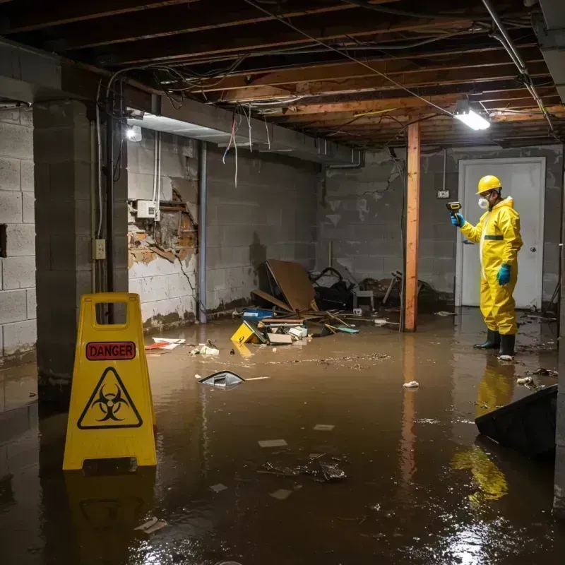 Flooded Basement Electrical Hazard in Rush City, MN Property